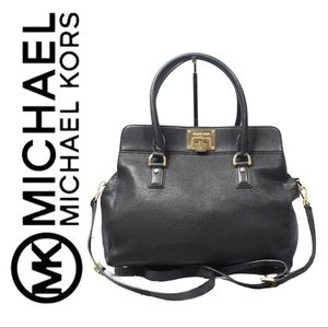 Michael Kors Black Leather Satchel